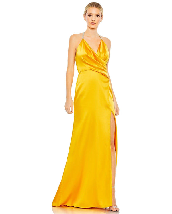 Prom Long Halter Sexy Prom Gown Halter Neckline Mac Duggal 26894