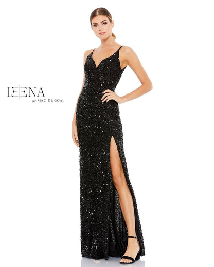 Mac Duggal Prom Long High Slit Sequins Dress 26476 - The Dress Outlet