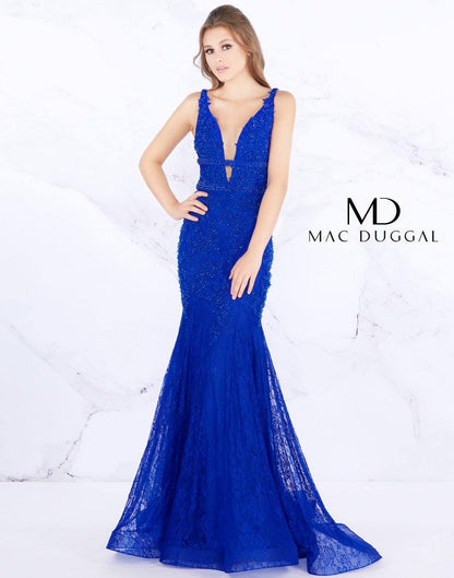 Mac Duggal Prom Long Mermaid Lace Dress 66707M - The Dress Outlet