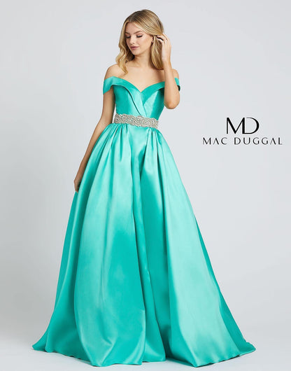Mac Duggal Prom Long Off Shoulder Ball Gown 66717L - The Dress Outlet