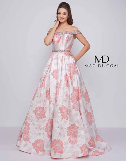 Mac Duggal Prom Long Off Shoulder Ballgown 66710H - The Dress Outlet
