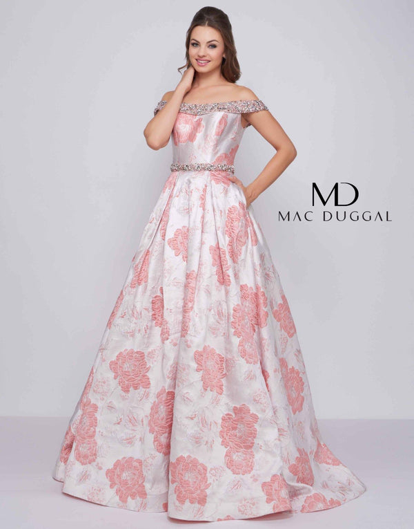 Prom Long Off Shoulder Ballgown Off Shoulder Detail Mac Duggal 66710