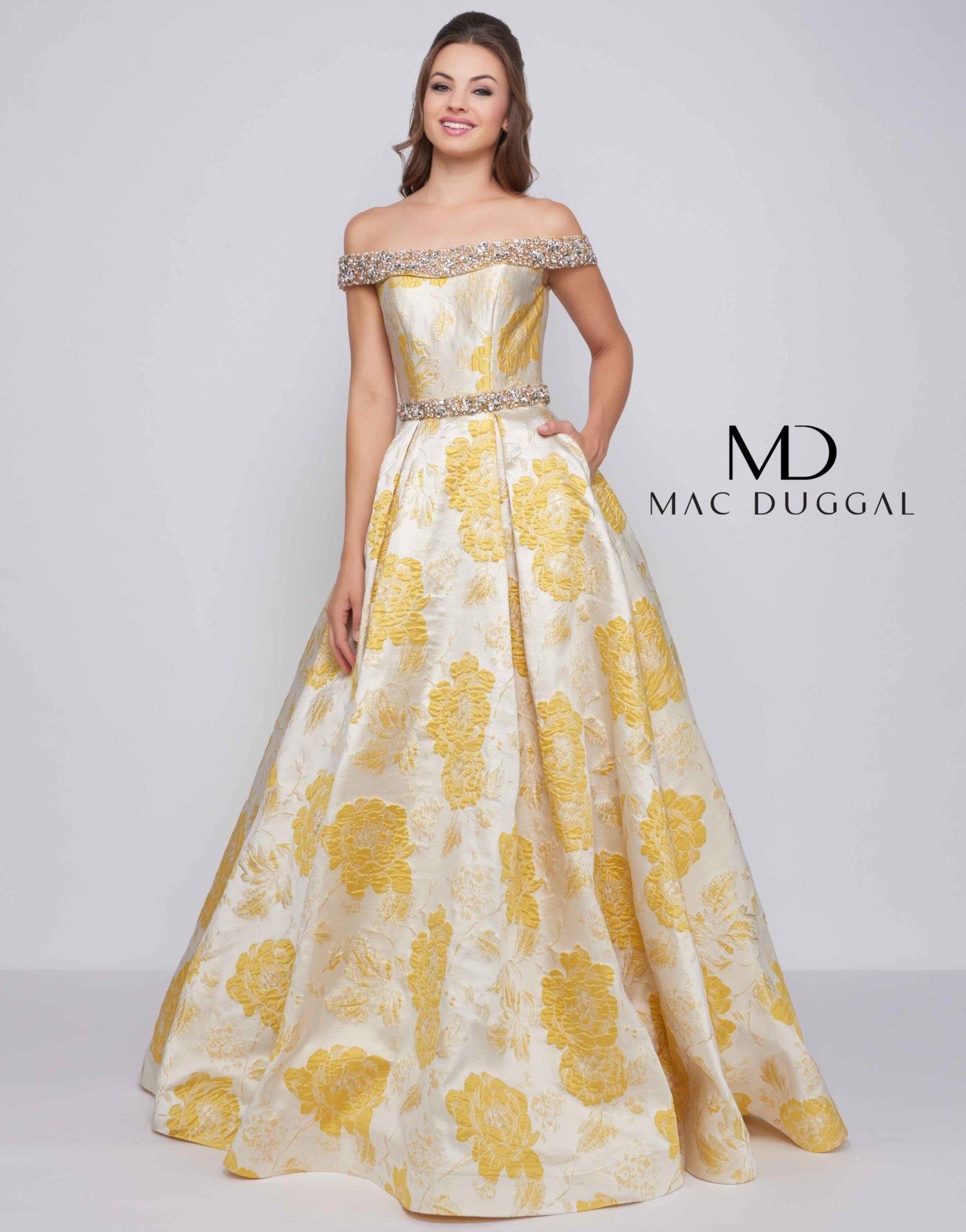 Mac Duggal 66710 Prom Long Off Shoulder Ballgown