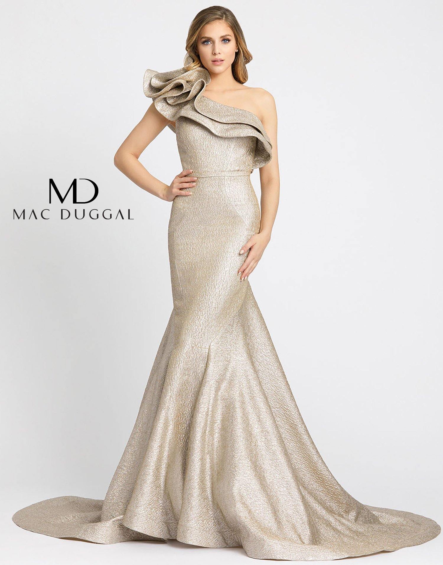 Mac Duggal Prom Long One Shoulder Dress 67284 - The Dress Outlet
