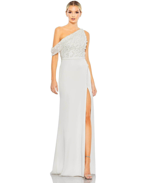 Prom Long One Shoulder Formal Gown One Shoulder Detail Mac Duggal 11264