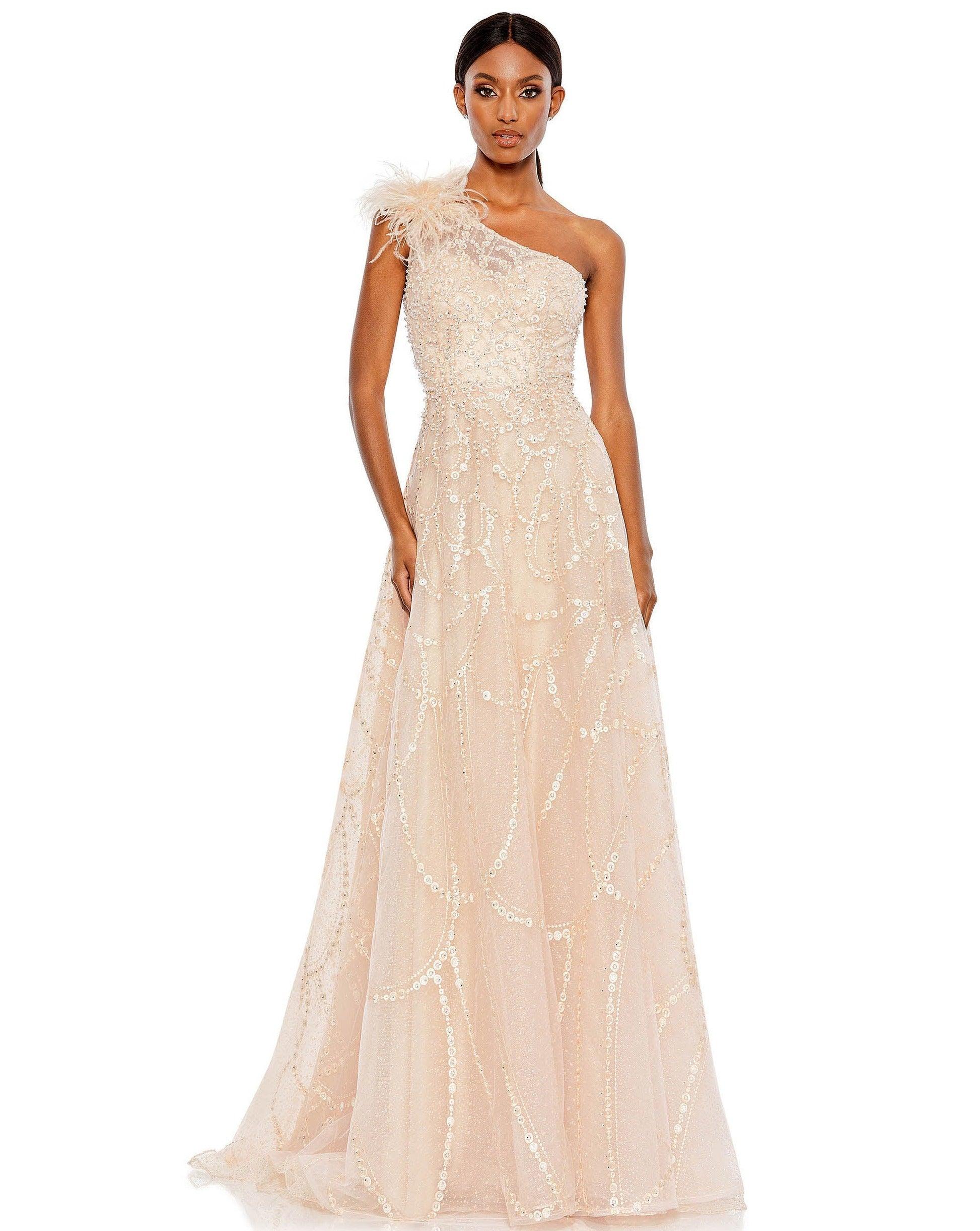 Mac Duggal 20389 Prom Long One Shoulder Formal Gown
