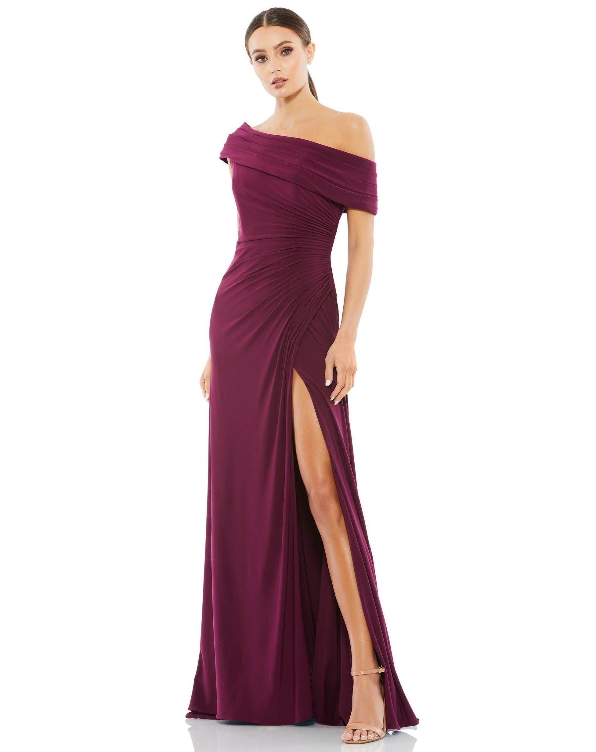 Emerald Green Mac Duggal 26517 Prom Long One Shoulder Formal Gown ...