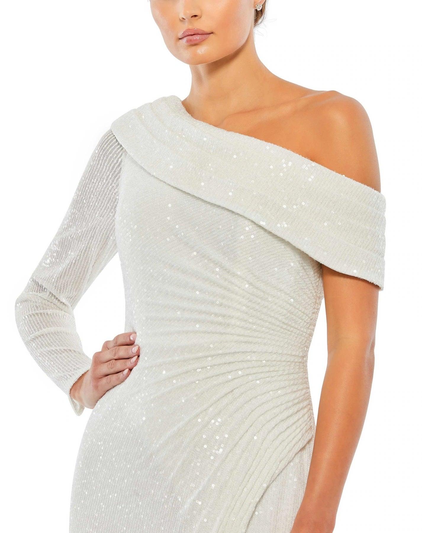 Mac Duggal 26571 Prom Long One Shoulder Formal Gown