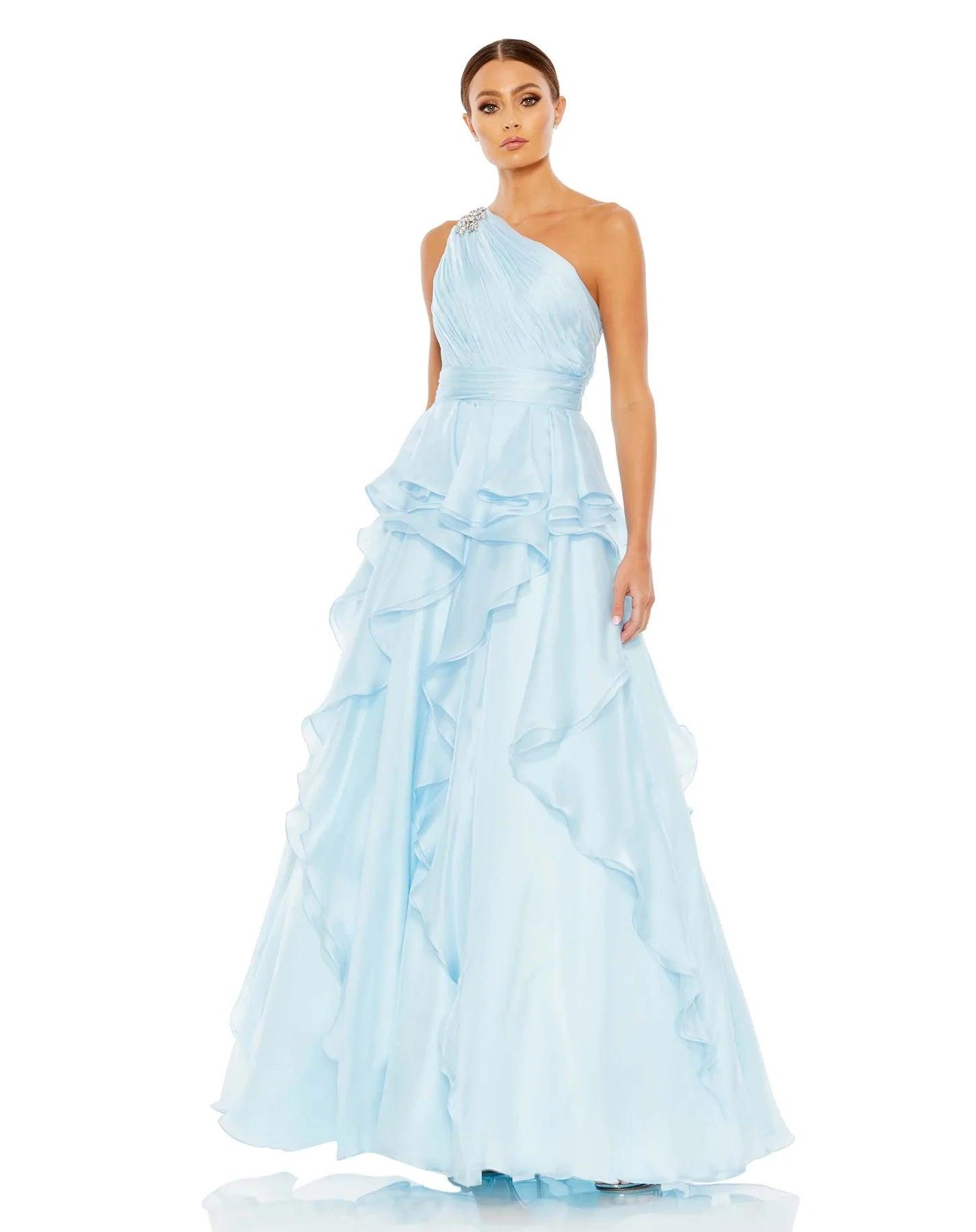 Mac Duggal 26742 Prom Long One Shoulder Formal Gown
