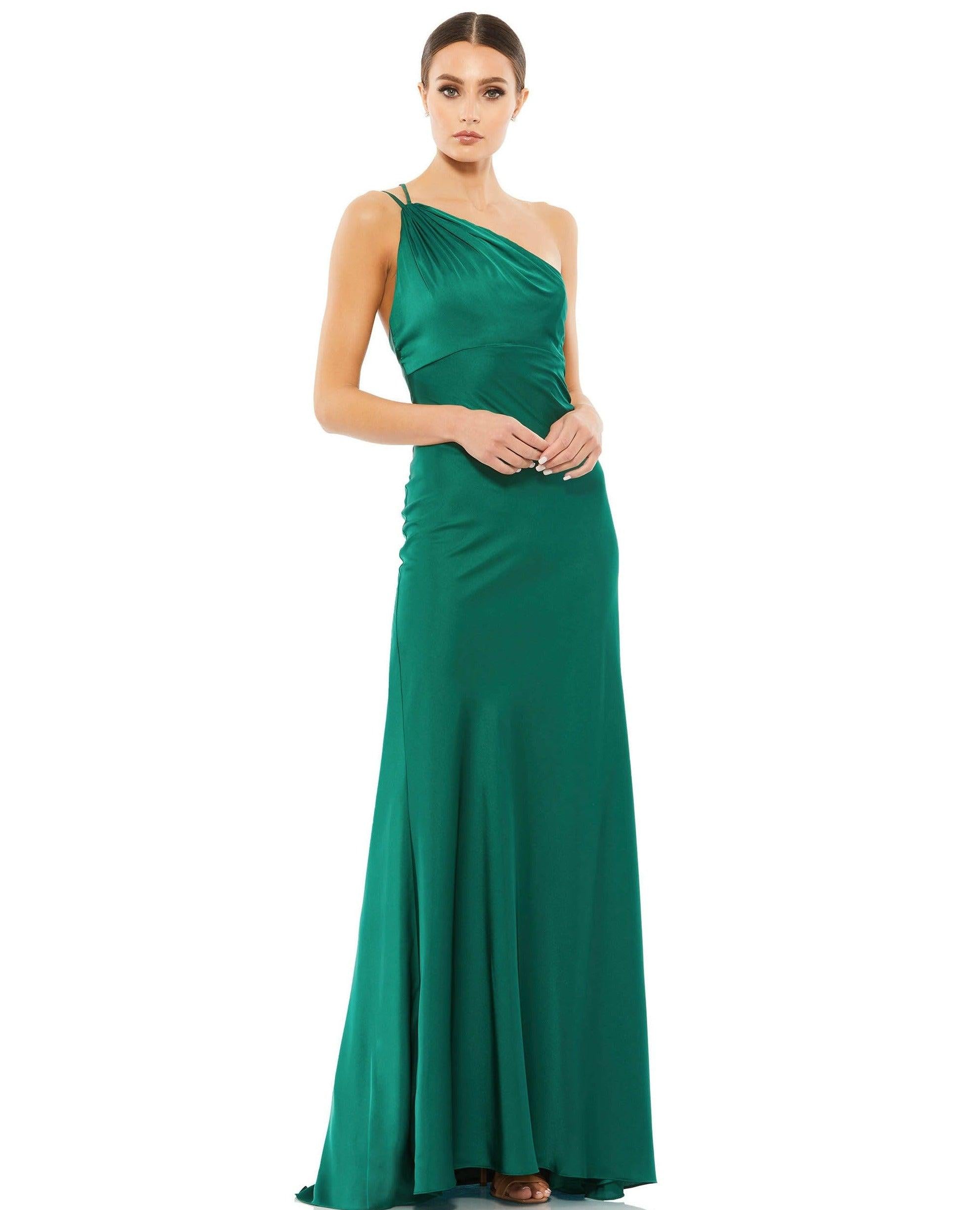 Mac Duggal 55385 Prom Long One Shoulder Formal Gown