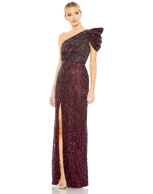 Prom Long One Shoulder Formal Gown One Shoulder Detail Mac Duggal 5622