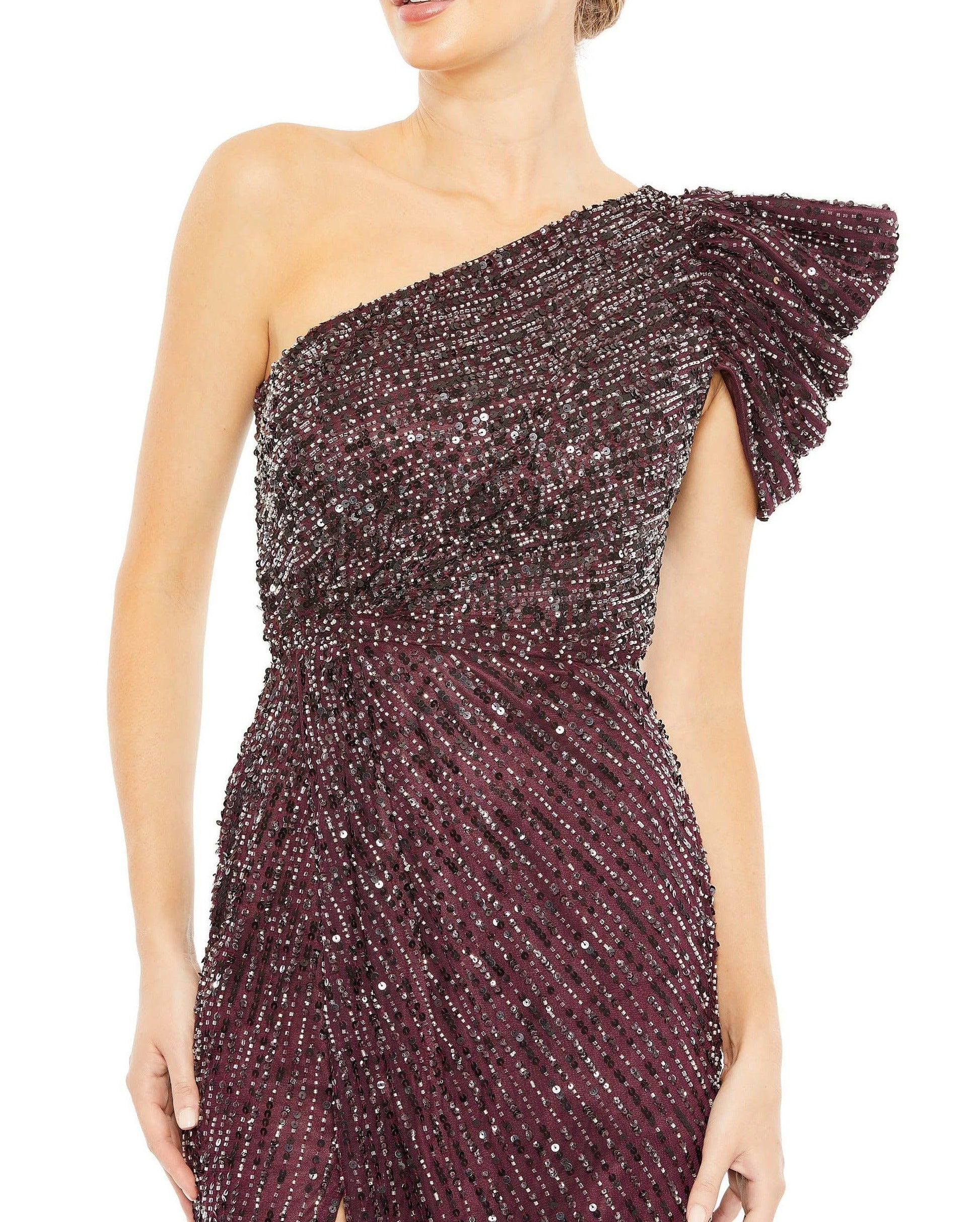 Mac Duggal 5622 Prom Long One Shoulder Formal Gown