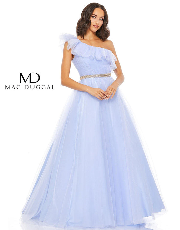 Prom Long One Shoulder Formal Gown One Shoulder Detail Mac Duggal 67556