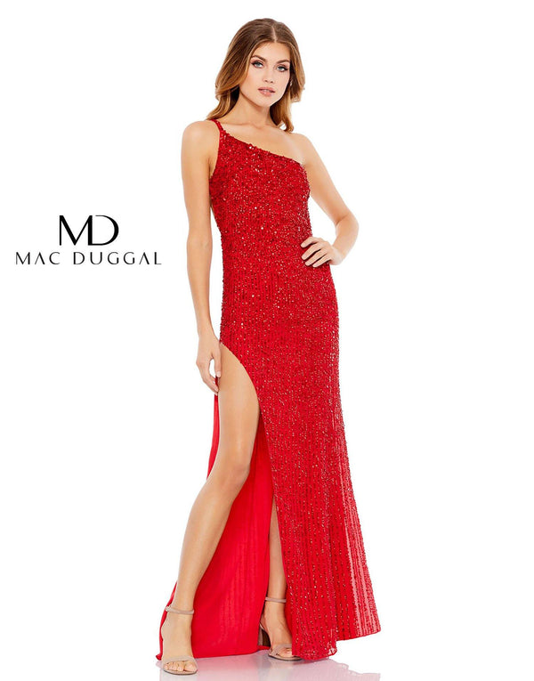 Prom Long One Shoulder Sexy Dress One Shoulder Detail Mac Duggal 10711
