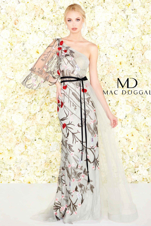 Prom Long One Shoulder Trumpet Gown Trumpet Silhouette Mac Duggal 20124
