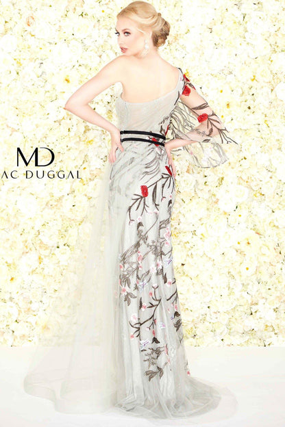Mac Duggal Prom Long One Shoulder Trumpet Gown 20124 - The Dress Outlet