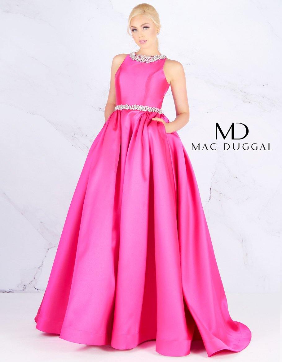 Mac Duggal Prom Long Pleated Ball Gown 66728H - The Dress Outlet