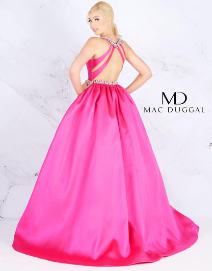 Mac Duggal Prom Long Pleated Ball Gown 66728H - The Dress Outlet
