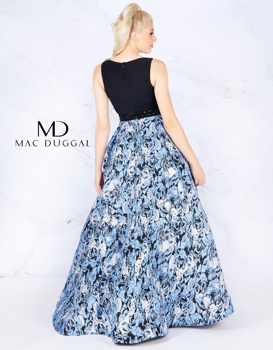 Mac Duggal 55226 Prom Long Printed Ball Gown