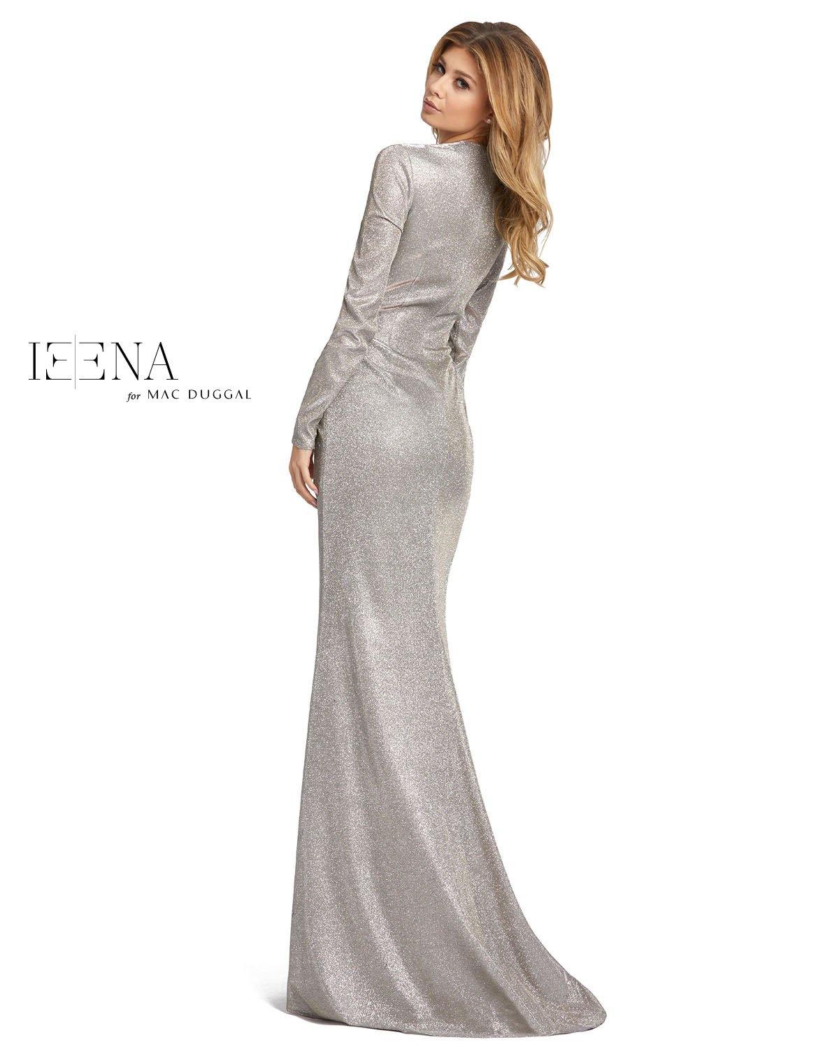 Mac Duggal 26194 Prom Long Sleeve Metallic Dress