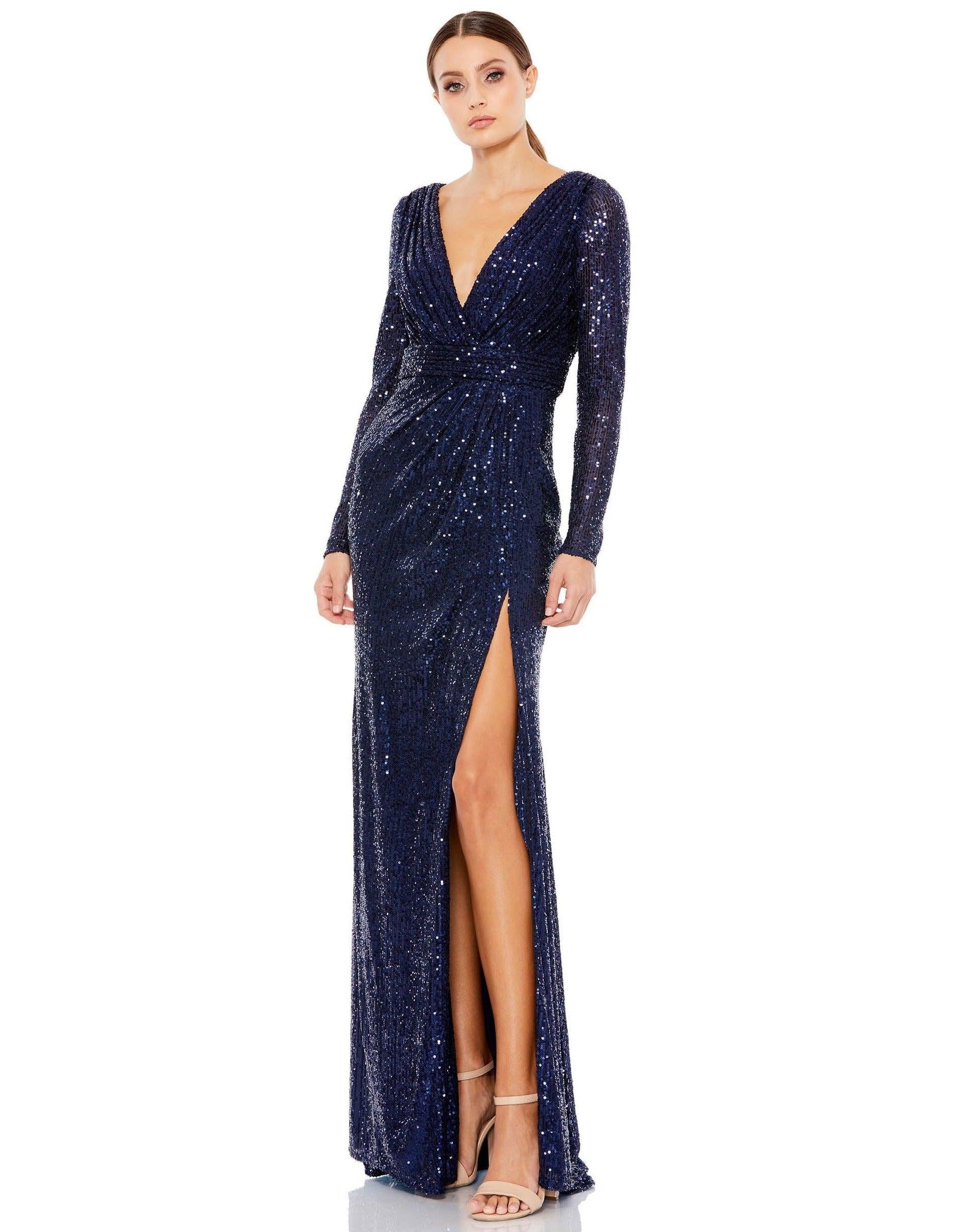 Formal Dresses Prom Long Sleeve Formal Dress Midnight