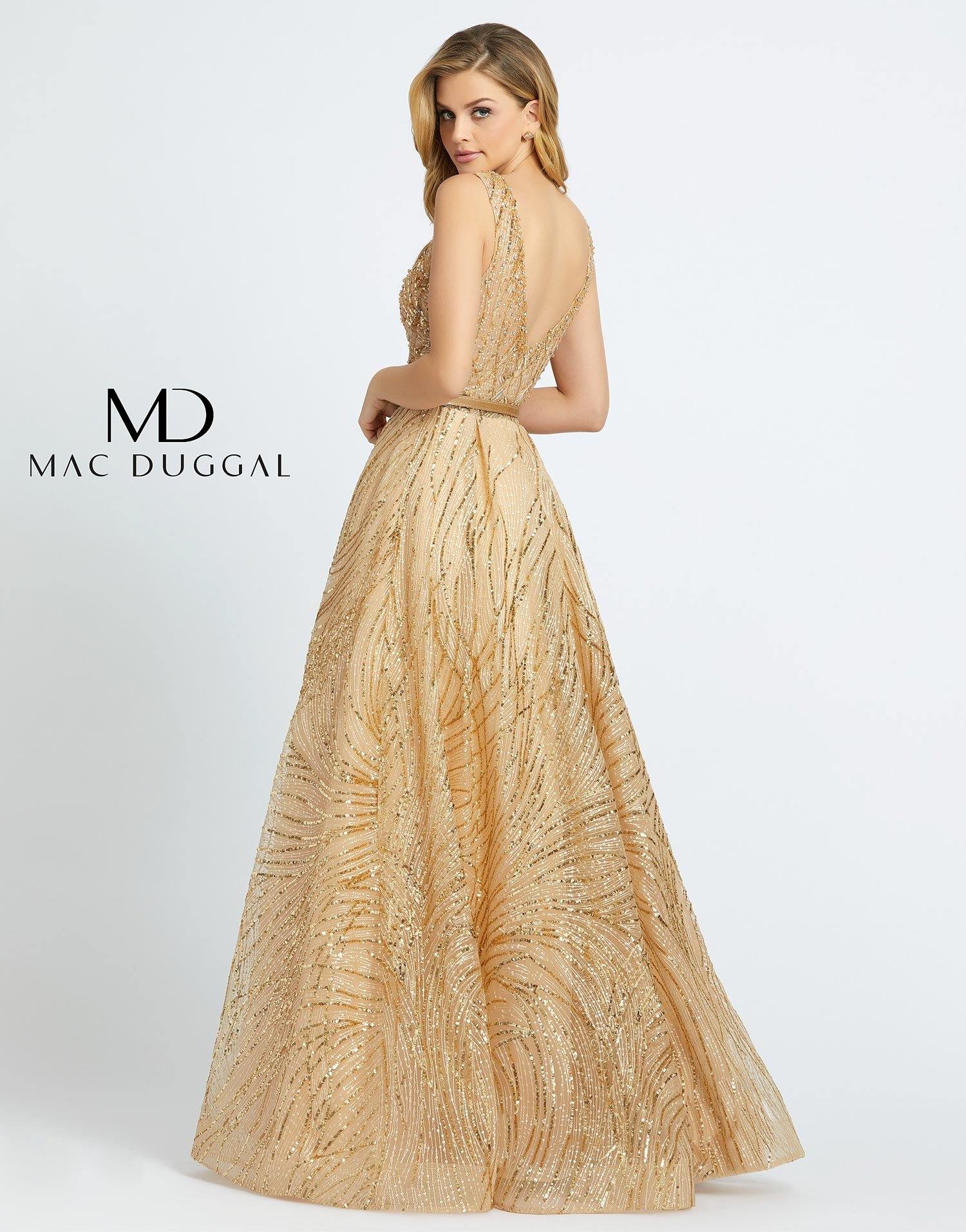 Mac Duggal 20114 Prom Long Sleeveless Ball Gown