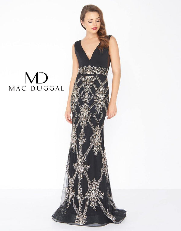 Prom Long Sleeveless Beaded Dress Beaded Detail Mac Duggal 50414