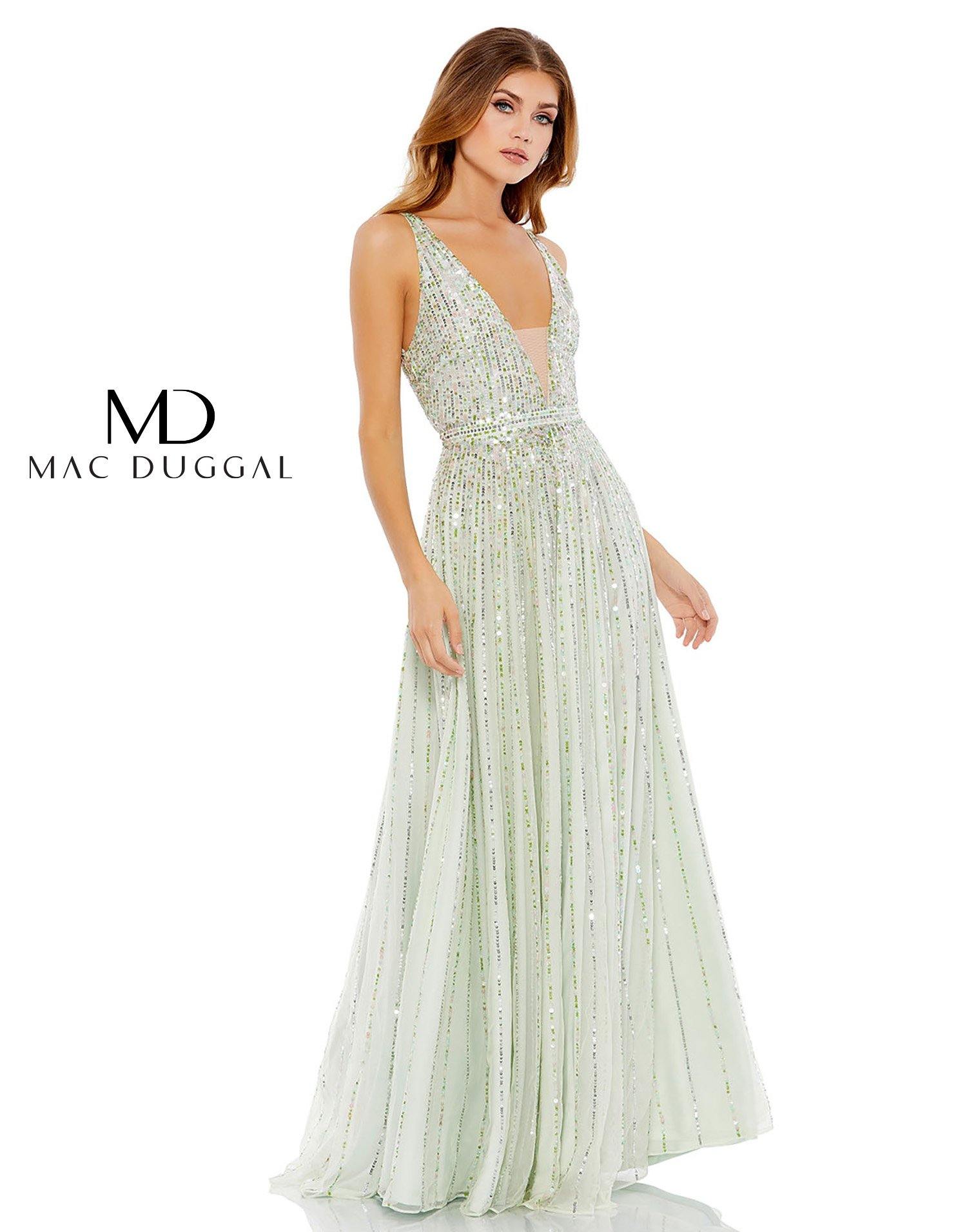 Mac Duggal 10700 Prom Long Sleeveless Formal Dress