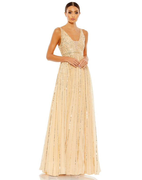Prom Long Sleeveless Formal Dress Sleeveless Detail Mac Duggal 10700