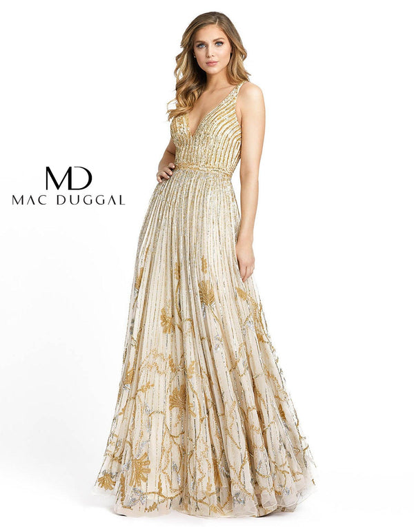 Prom Long Sleeveless Formal Dress Sleeveless Detail Mac Duggal 5226