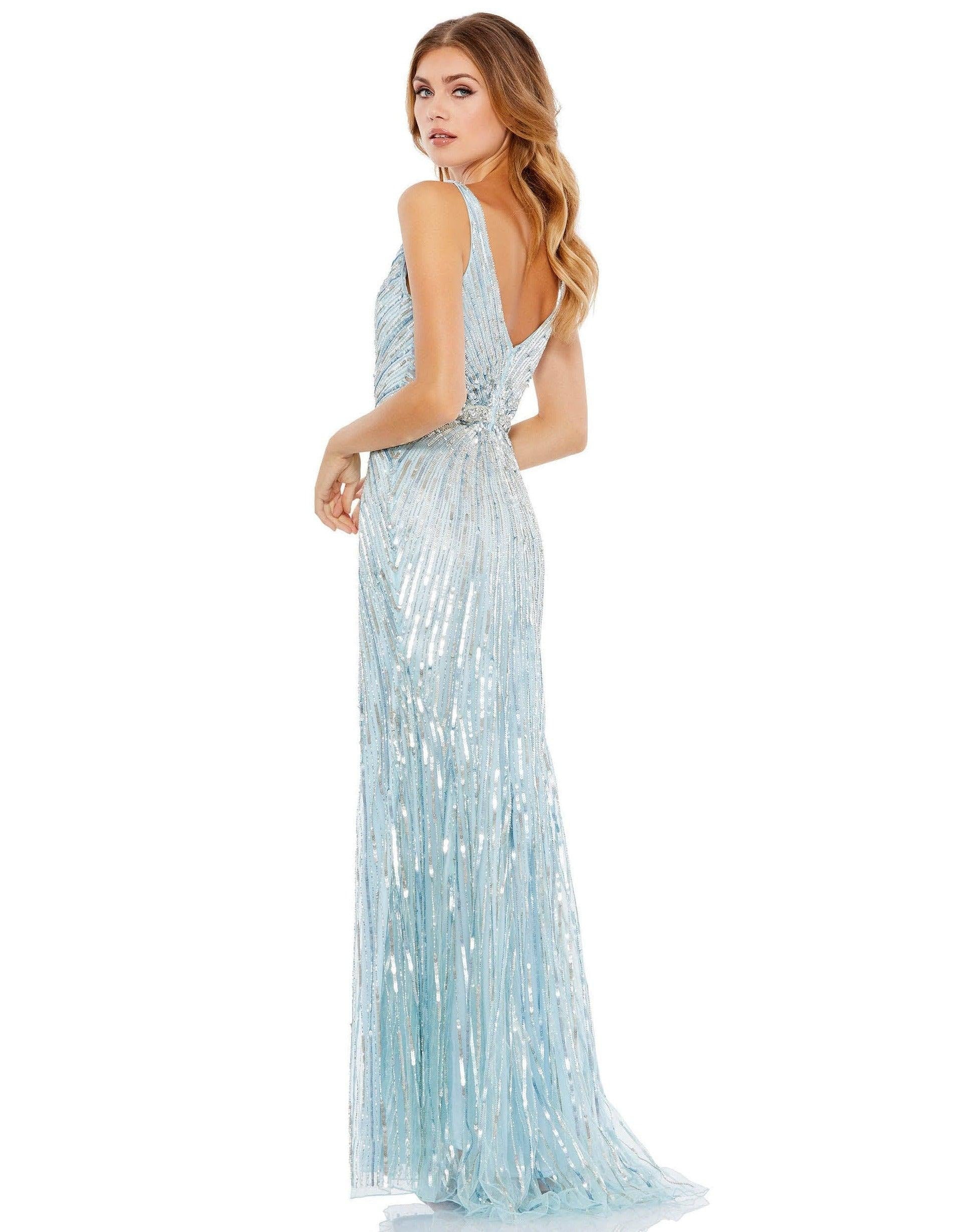 Mac Duggal 5386 Prom Long Sleeveless Formal Dress