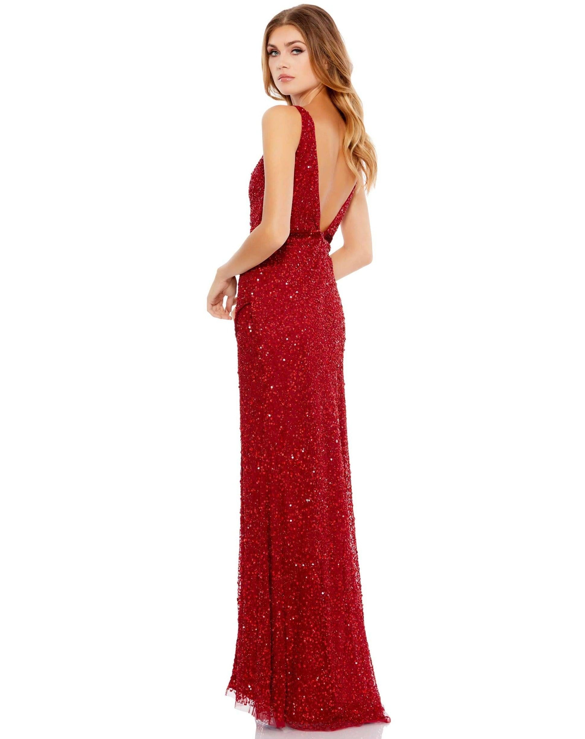 Mac Duggal 9110 Prom Long Sleeveless Formal Dress