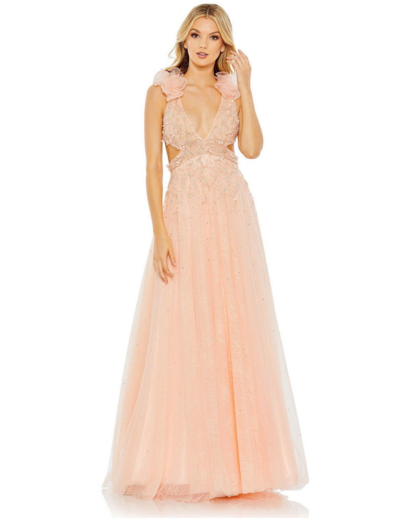 Prom Long Sleeveless Ruffle Dress Sleeveless Ruffled Detail Mac Duggal 11269