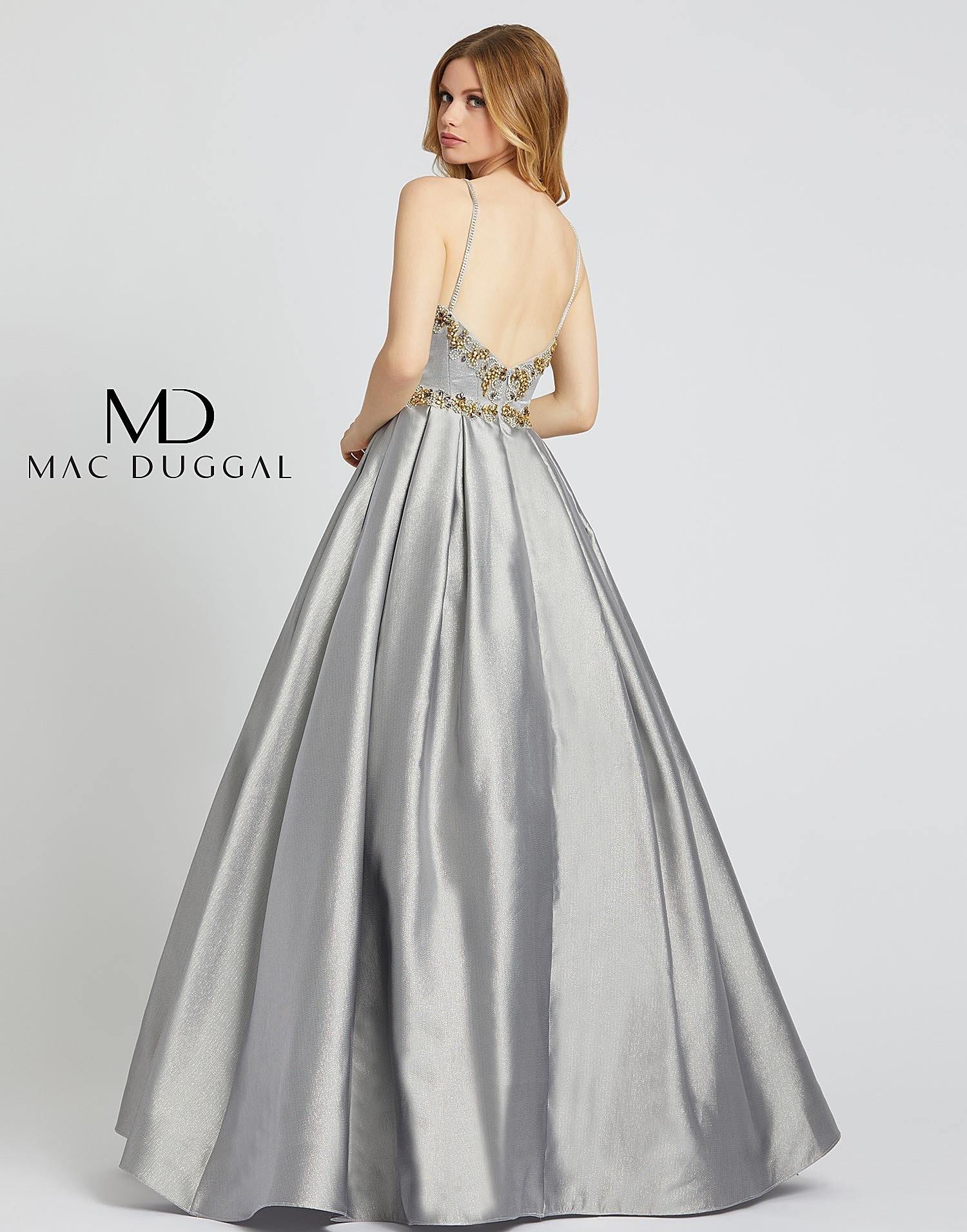 Mac Duggal 40890 Prom Long Spaghetti Strap Ball Gown