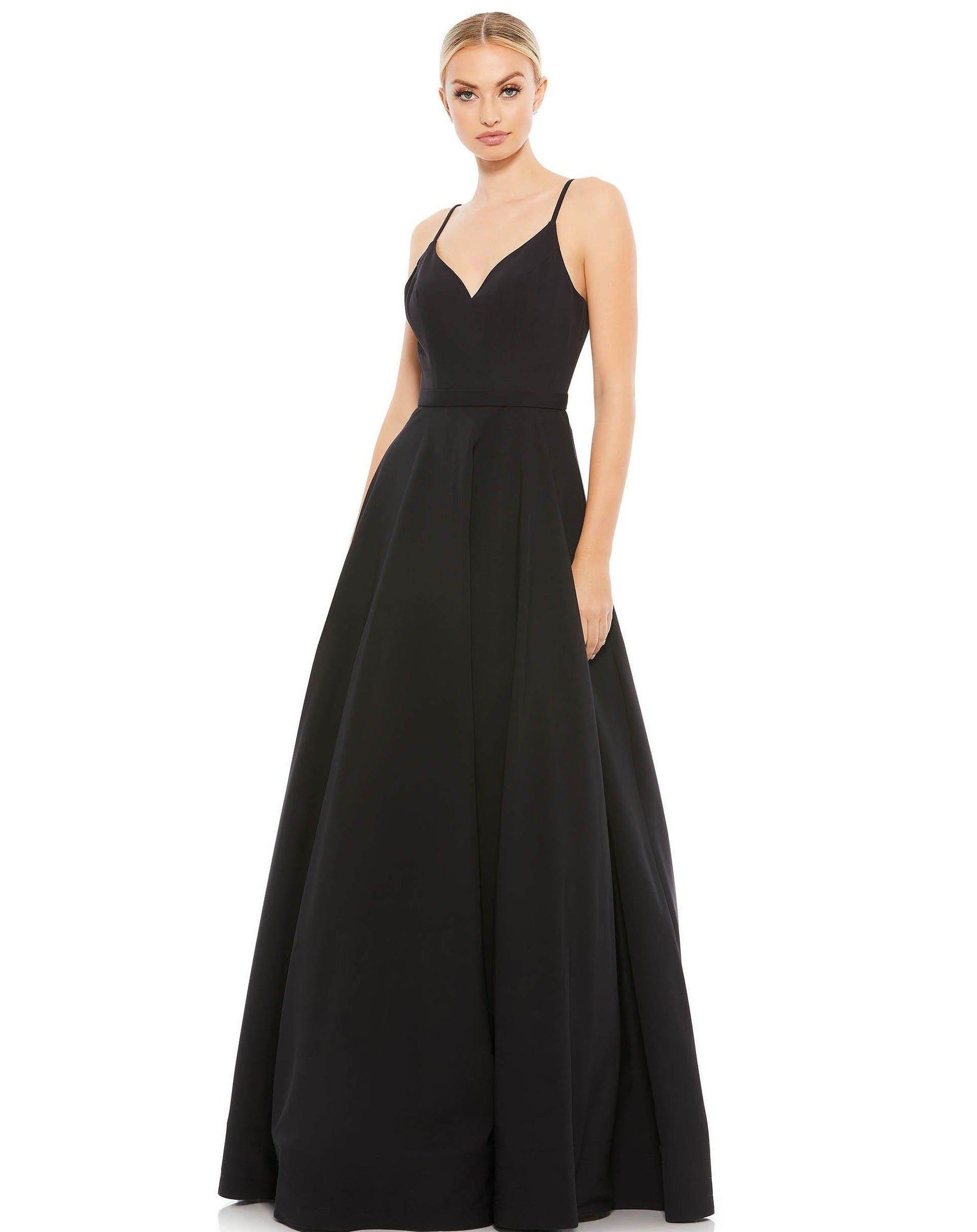 Mac Duggal 48855 Prom Long Spaghetti Strap Ball Gown