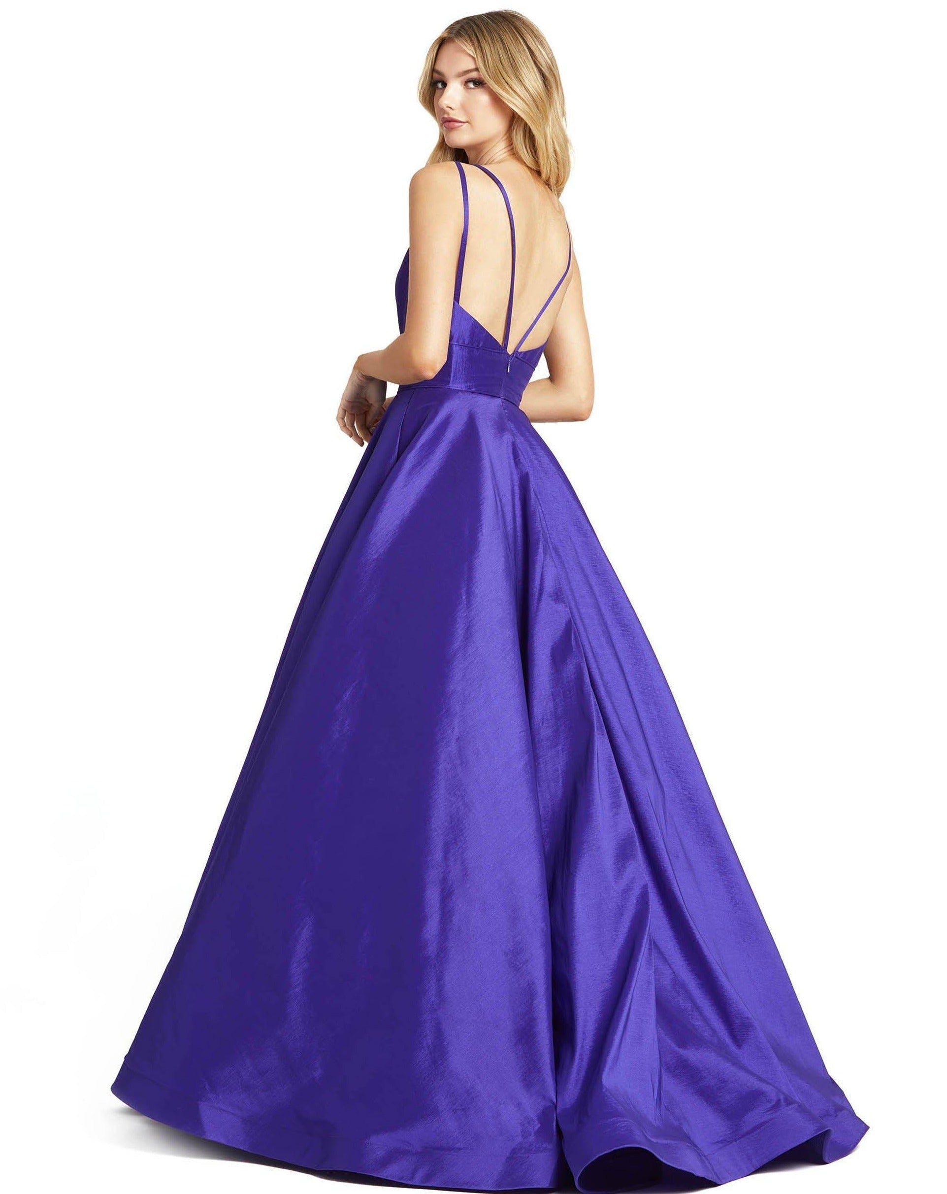 Mac Duggal 67100 Prom Long Spaghetti Strap Ball Gown