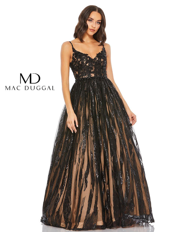Prom Long Spaghetti Strap Ball Gown Spaghetti Straps Mac Duggal 67563