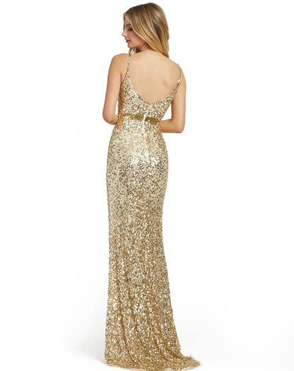 Mac Duggal Prom Long Spaghetti Strap Dress 5055 - The Dress Outlet