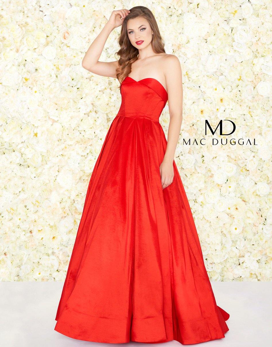 Mac Duggal Prom Long Strapless Ball Gown 12132R - The Dress Outlet