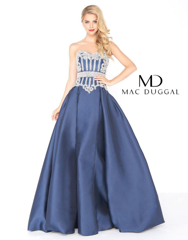 Prom Long Strapless Ball Gown Strapless Detail Mac Duggal 62894
