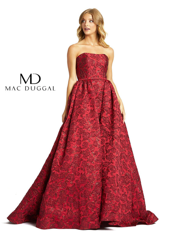 Prom Long Strapless Ball Gown Strapless Detail Mac Duggal 66745