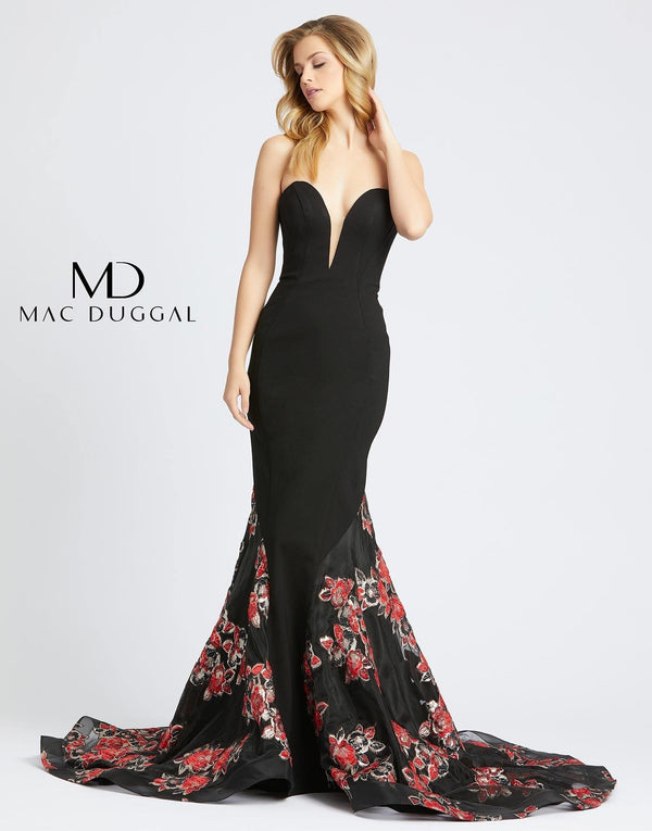 Prom Long Strapless Formal Dress Strapless Detail Mac Duggal 67673