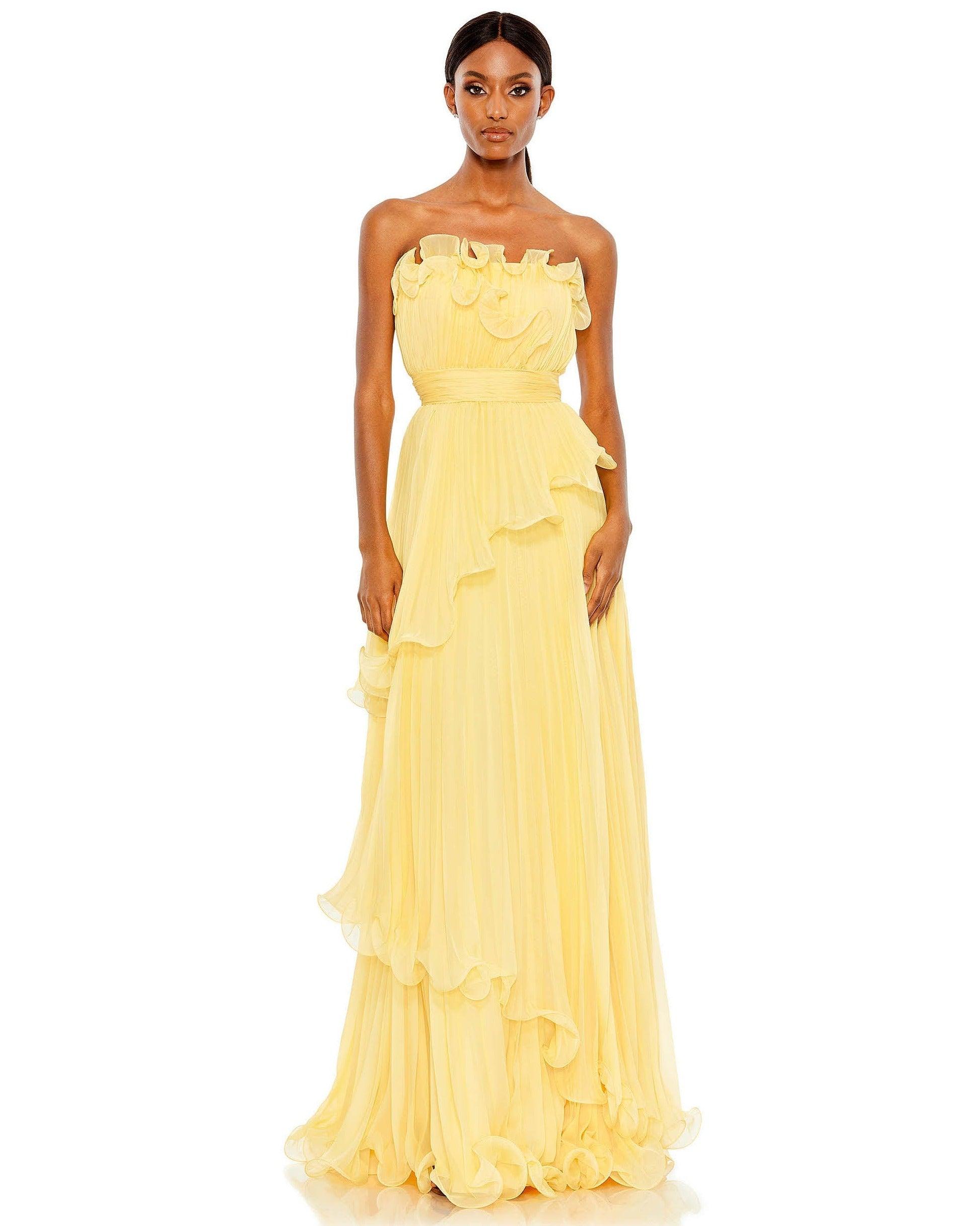 Mac Duggal 49537 Prom Long Strapless Formal Gown