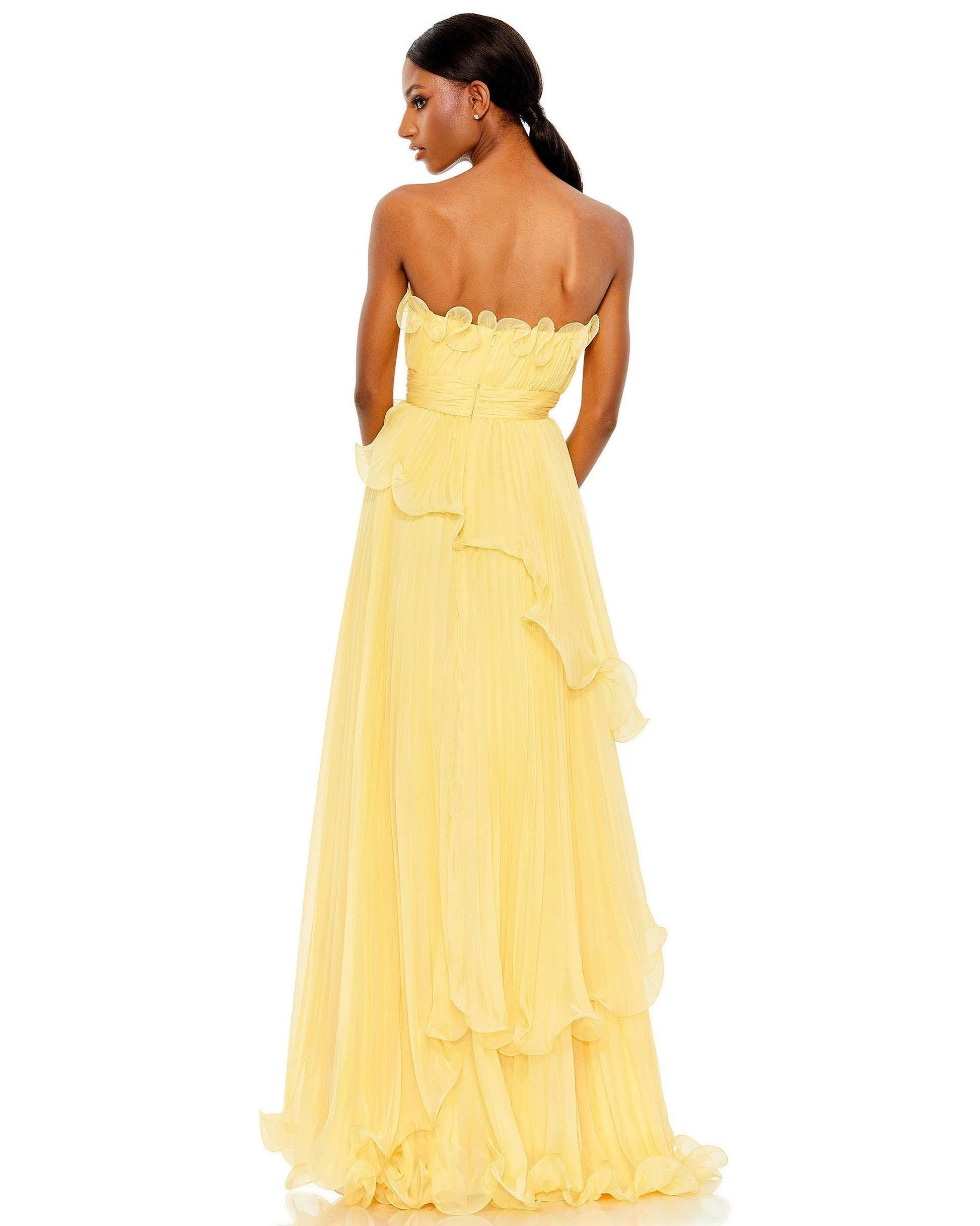 Mac Duggal 49537 Prom Long Strapless Formal Gown