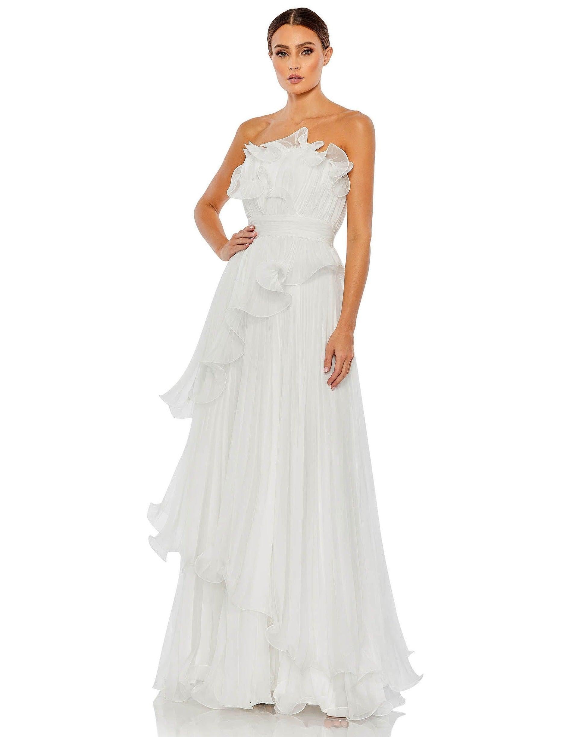 Mac Duggal 49537 Prom Long Strapless Formal Gown