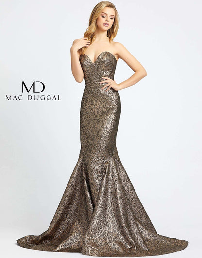 Mac Duggal Prom Long Strapless Mermaid Dress 66025D - The Dress Outlet