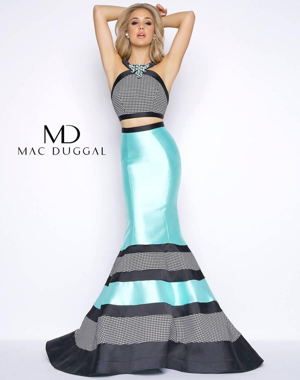 Prom Long Two Piece Mermaid Gown Mermaid Silhouette Mac Duggal 65913