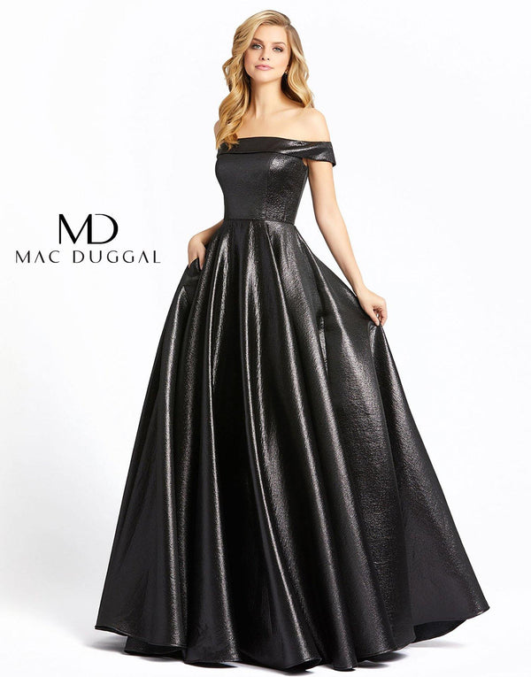 Prom Off Shoulder Long Ball Gown Off Shoulder Detail Mac Duggal 48825