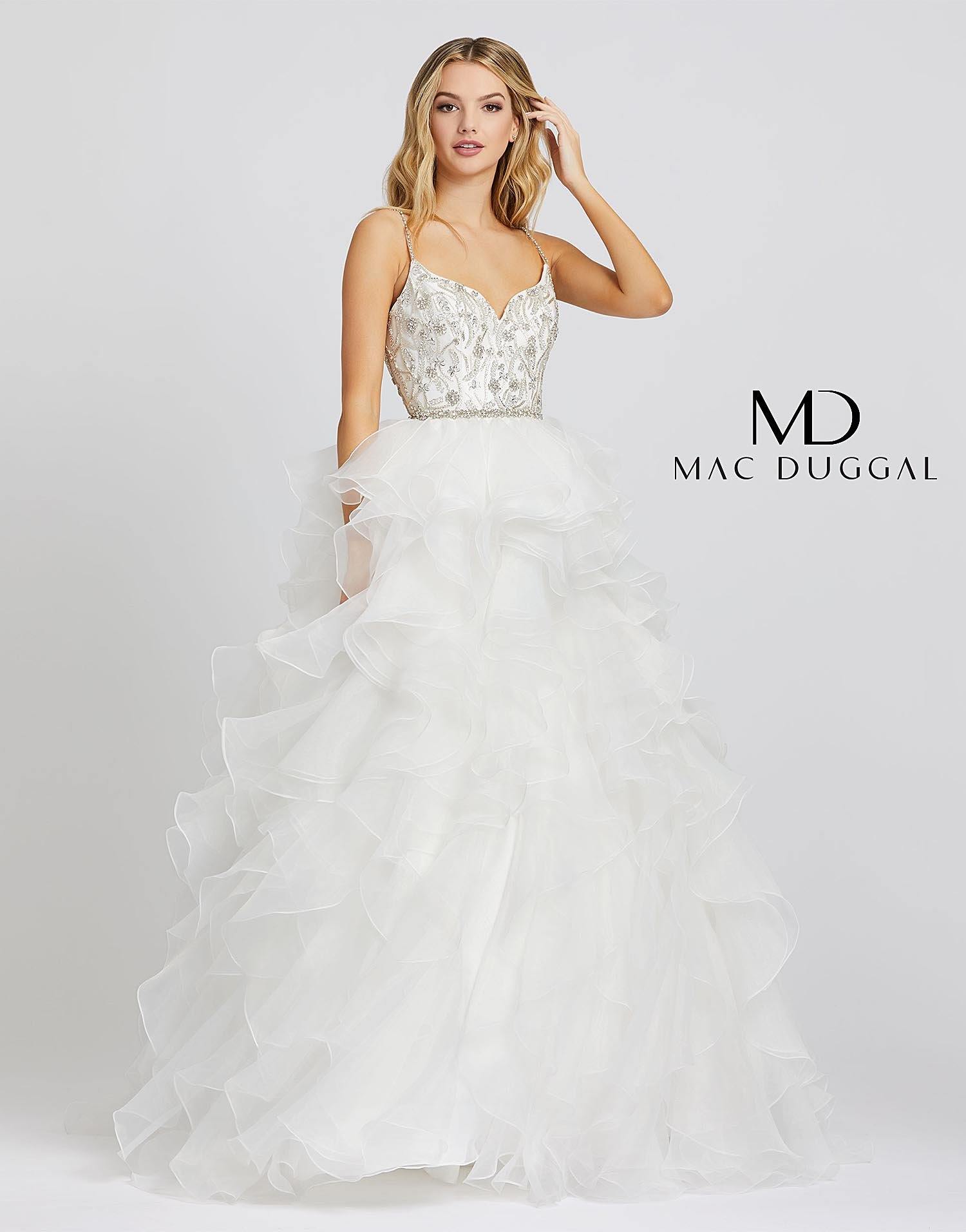 Mac Duggal 48959 Prom Spaghetti Strap Long Ball Gown