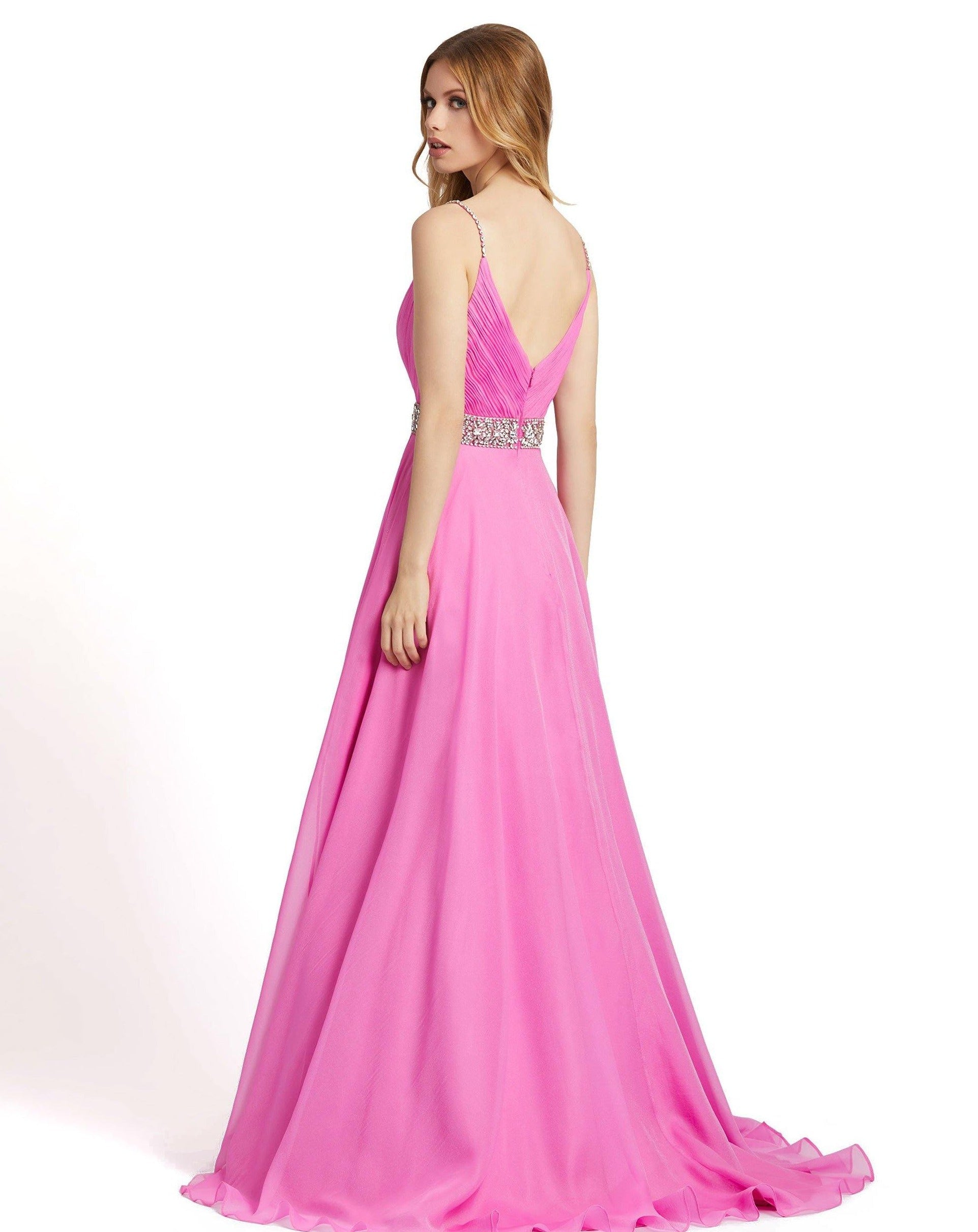 Mac Duggal 48896 Prom Spaghetti Strap Long Dress